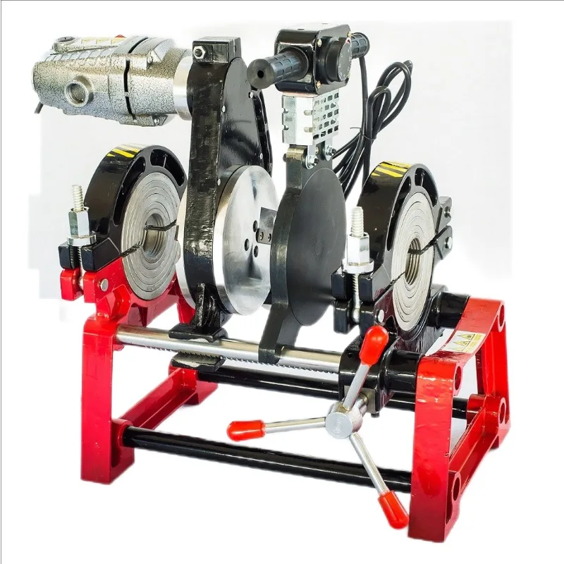 

Hand Crank PE Pipe Butt Welding Machine 63-200mm Manual Dual Column Four Ring Hot Melt Welder For HDPE PPR Pipe Joining Tools