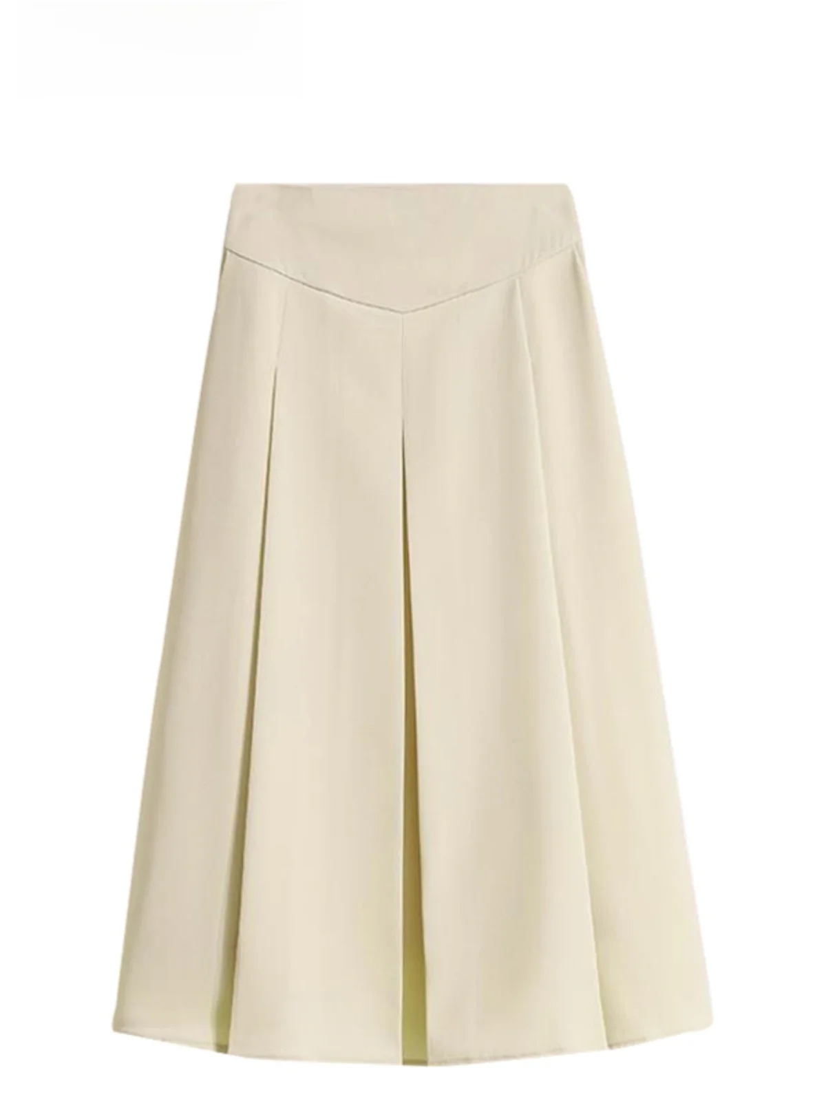 

High Waist A-Line Midi Skirt for plus Size Women Ele Spring Faion Korean Sle Polyester Fabric Pear ape Body pe