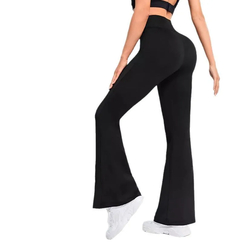 

Расклешенные леггинсы, женские быстросохнущие спортивные брюки с высокой талией, широкие брюки, брюки для тренировок, бег, йога, пилатес, тренажерный зал, спортивная одежда