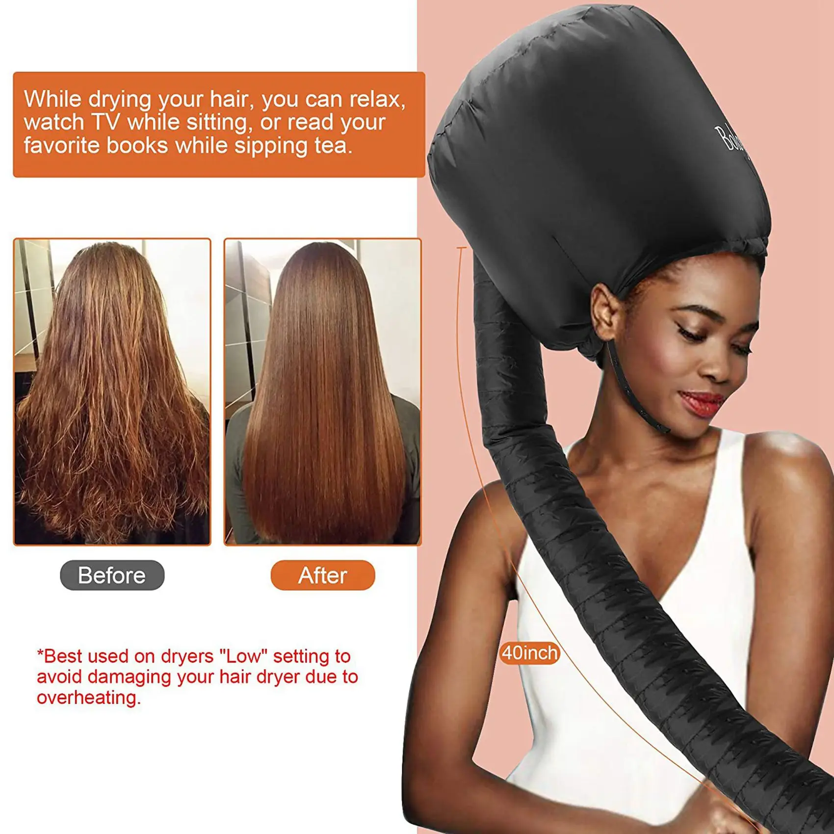 A83X-2X Dry Hair Cap Hair Dryer Home Barbershop Oil Cap Salon Hairdressing Hat Bonnet Caps Hair Care Perm Helmet Hair Steamer