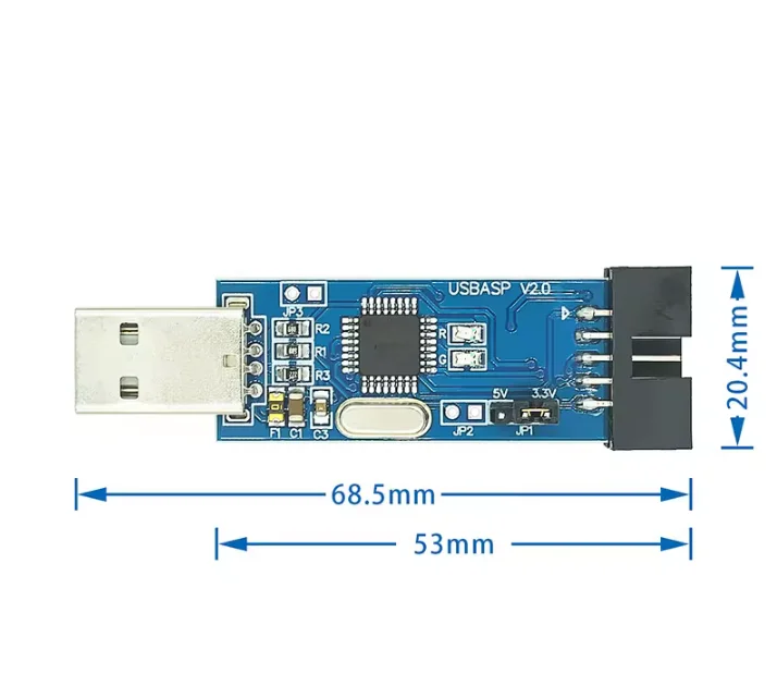 10LOT ใหม่ USBASP USBISP AVR USB ISP USB ASP ATMEGA8 ATMEGA128สนับสนุน Win7 64K