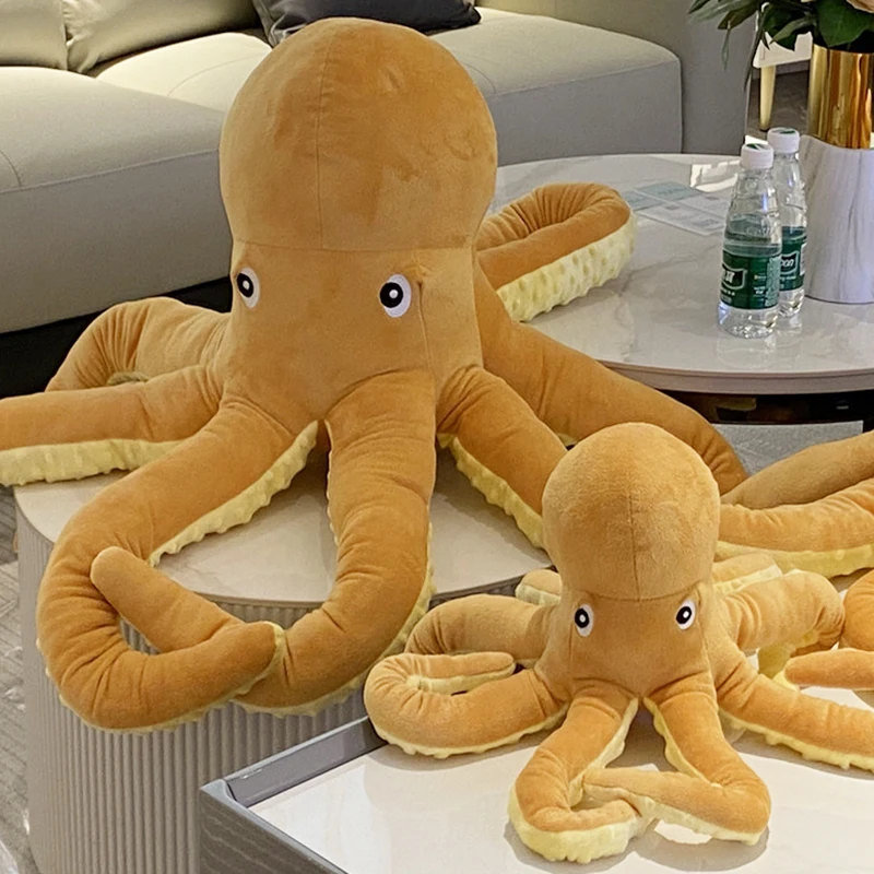 40-80cm Simulation Giant Octopus Plush Toy New Octopus Stuffed Animal Doll Cartoon Big Octopus Squid Sleep Pillow Birthday Gift