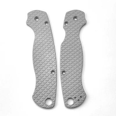 Customize Aluminum Alloy Grip Handle Scales for Genuine Spider Para 2 C81 Knife with Fish Scale Pattern Modification Parts