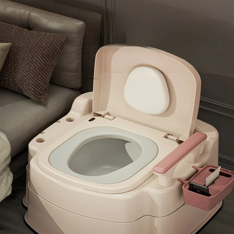 Adult Portable Mobile Commode With All Inclusive Non Slip Stable Base Anti Odor Indoor Toilet Chair For Elderly Pregnant Women