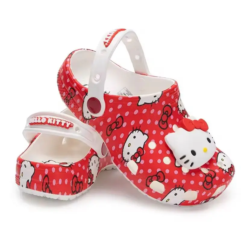 MINISO Hello Kitty Pochacco Melody Summer Children Cartoon Children Slipper Nonslip Soft Soled Wrap Toe Sandal Holiday Gift ﻿