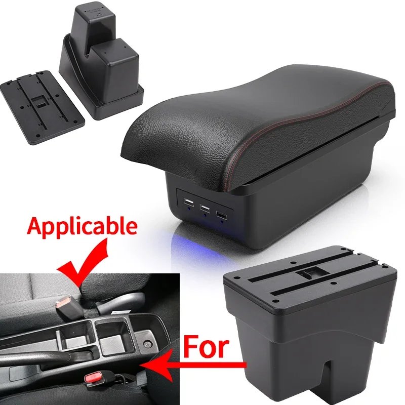 For Honda Fit Jazz 2015-2020 car armrest center console multi-functional double-layer storage box interior modification accessor