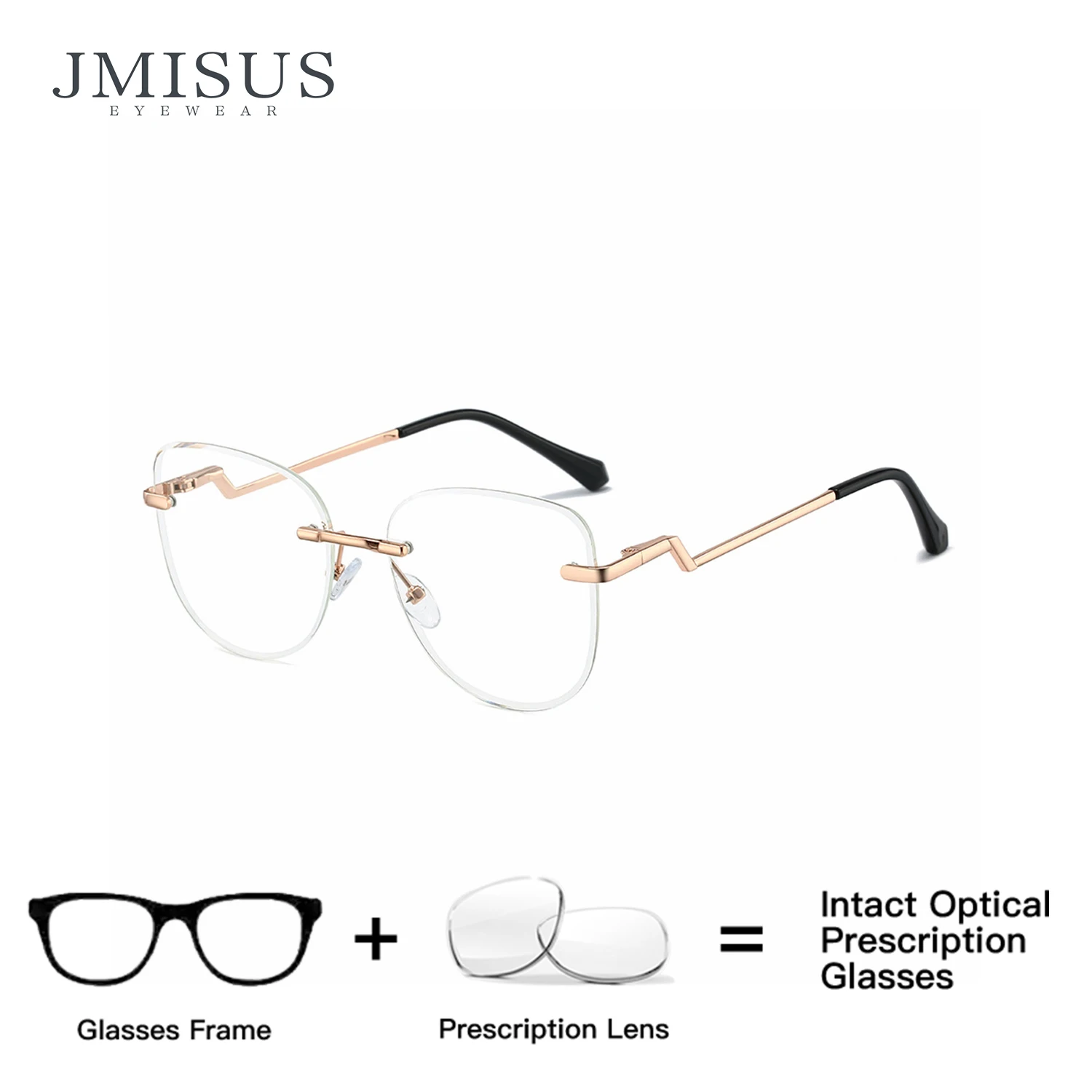 

Guvina высококачественные очки без оправы по рецепту квадратные анти-синий свет/фотохромные оптические очки для близорукости для женщин