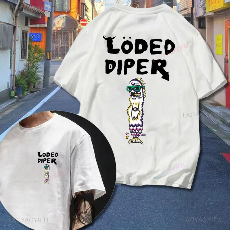 Trendy Loded Diper Diary Of a Wimp Kid Printing Tshirt Male Cotton T-Shirt Men Summer Short-sleev Streetwear Unisex Casual Wear