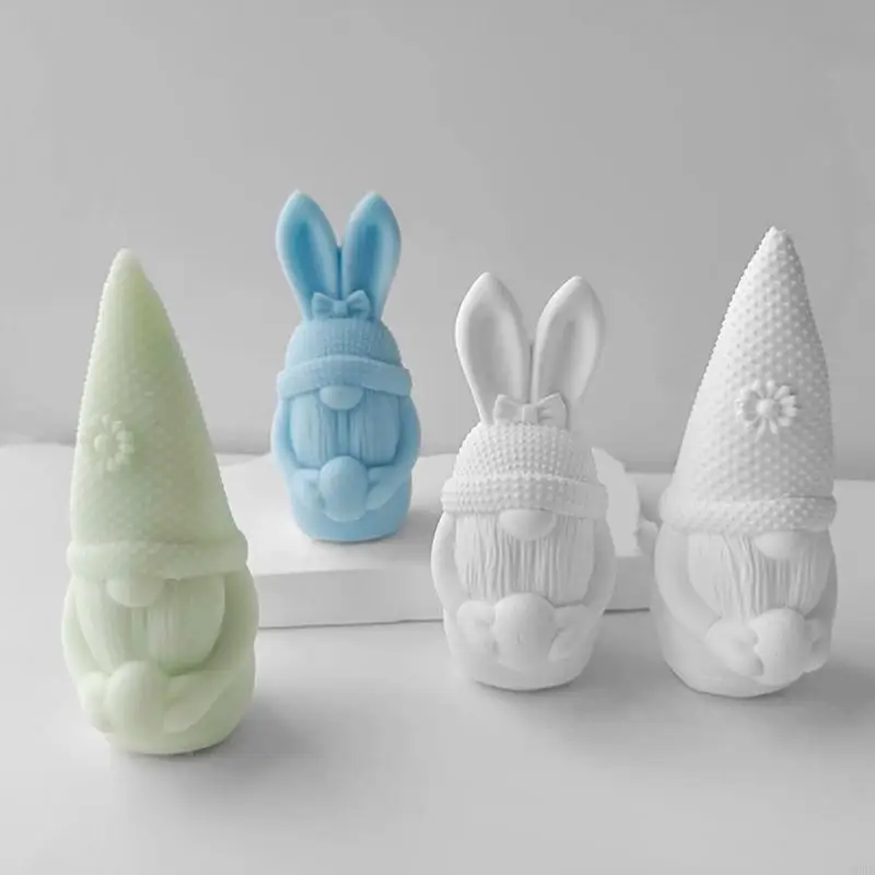 Vela anã h9ed, molde silicone, coelho páscoa, vela, molde fundição resina
