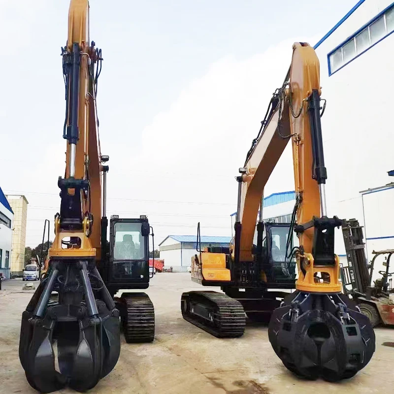 Smart Automated Hydraulic Steel Grab Heavy Duty Grapple Used for Scrap Metal Sorting Loading in Modern Recycling Work Sites