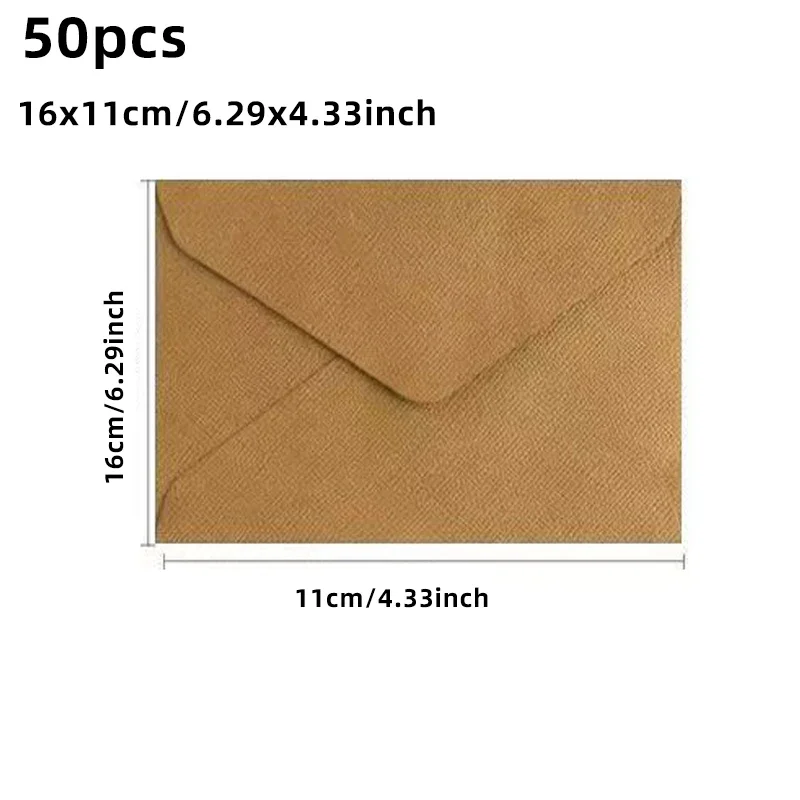 50 stks/partij 20.1x15.1 cm Enveloppen voor Trouwkaarten Business hoogwaardige 250g Textuur Papier Briefpapier Leveringen opbergtas