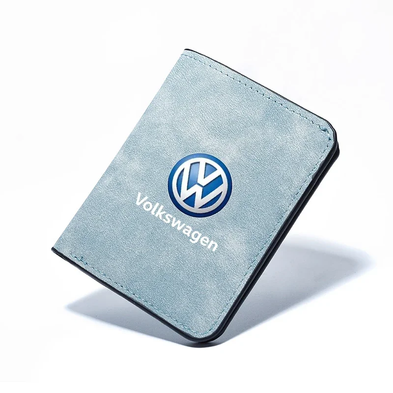 

For VW Auto Driver License Cover Suede Anti-Fur Car Driving Documents Case Credit Card Holder For Volkswagen Polo Tiguan VW GT