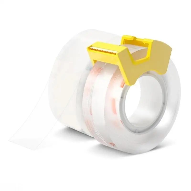 D08B Double Roll Heavy Gauge See Through Tape With Precise Cutter For Professional Use Classroom Household Applications