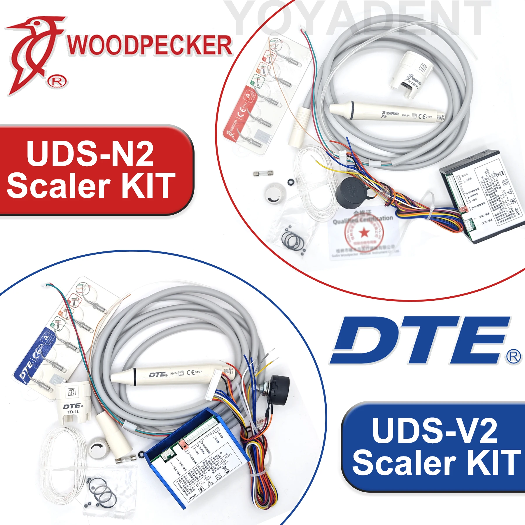 

Original Woodpeck Dental Built in Ultrasonic Scaler N2 V2 HW-3H HD-7H Handpiece Scaling Tips For Dentistry Whitening Tools