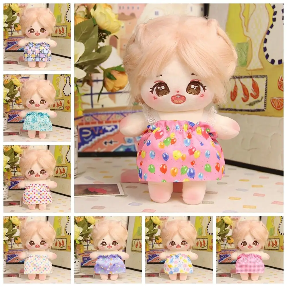 20CM Doll Sling Dress Doll Accessories Replacement Outfit Mini Princess Dress Photo Props Playing House Miniature Slip Dress