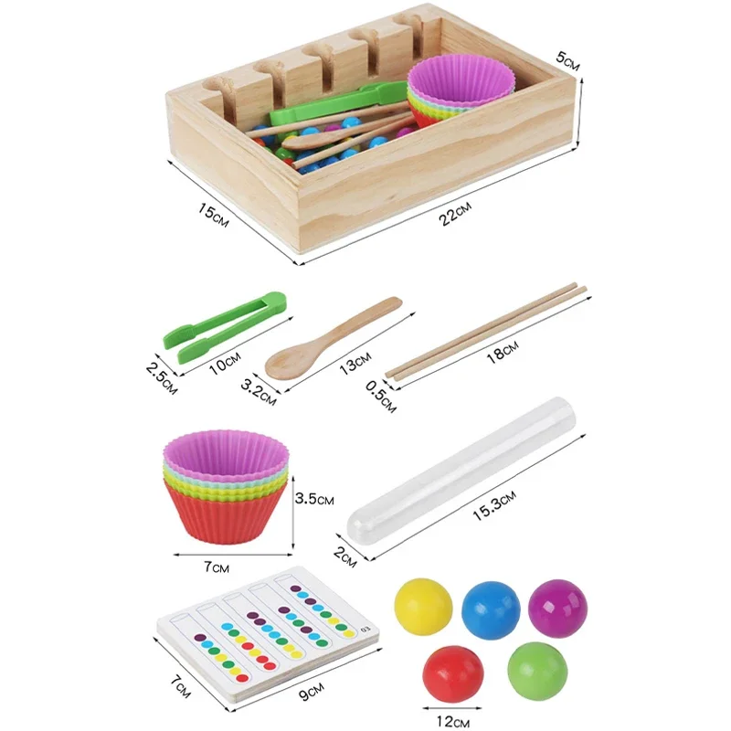 Montessori Früher ziehung Clip Reagenzglas Farbe Perle Kinder Farbe kognitive Hand-Auge-Koordination Gehirn Lernspiel zeug