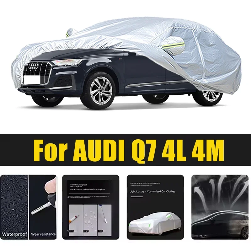 

For AUDI Q7 4L 4M Car Cover Outdoor Protection Covers Snow Sunshade Waterproof Dustproof Exterior UV Car Accessories Auto