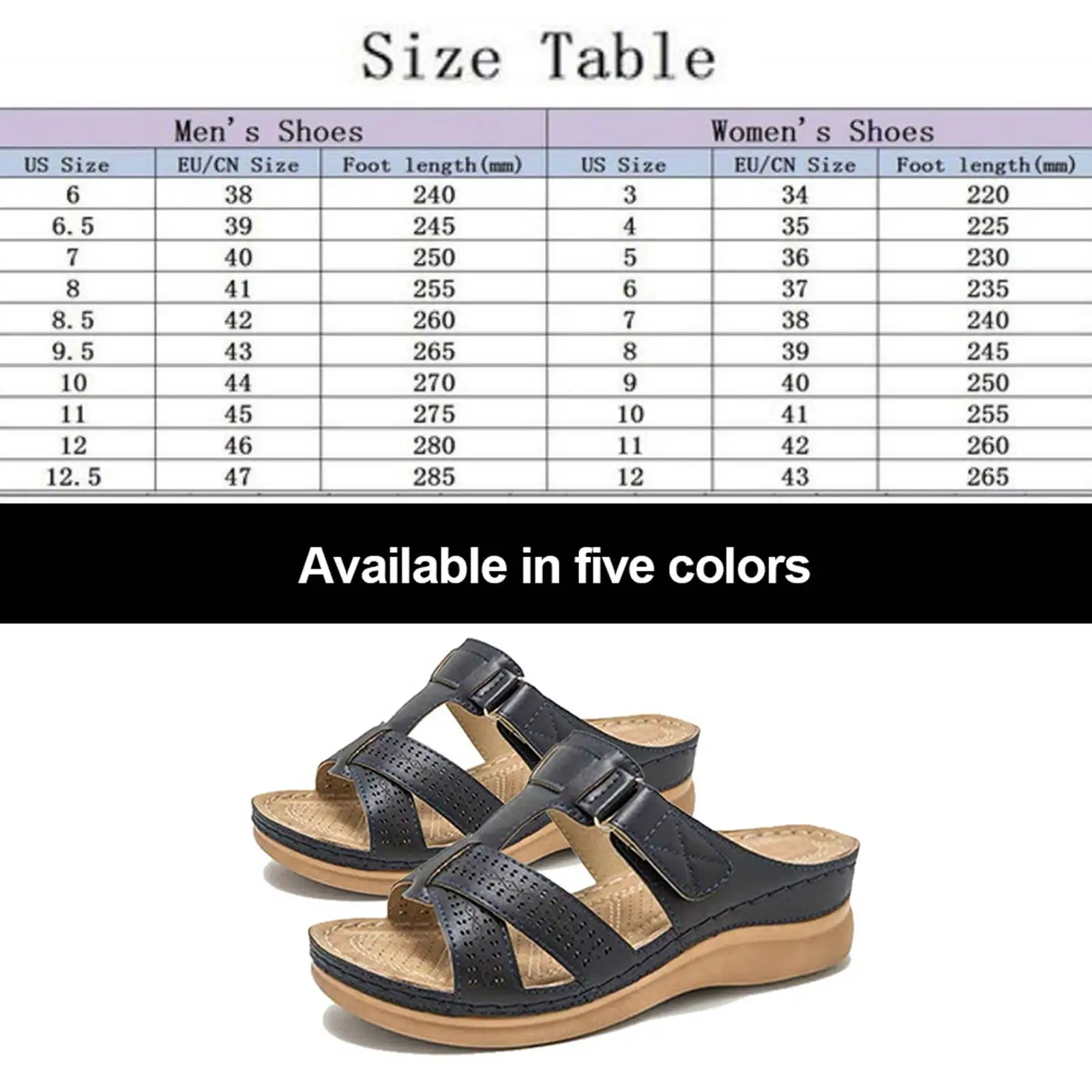 صنادل نسائية كلاسيكية ذات نعل سميك سهلة الارتداء عند أصابع مفتوحة، صنادل جلدية مريحة للمشي على الشاطئ مع دعم قوس للصيف