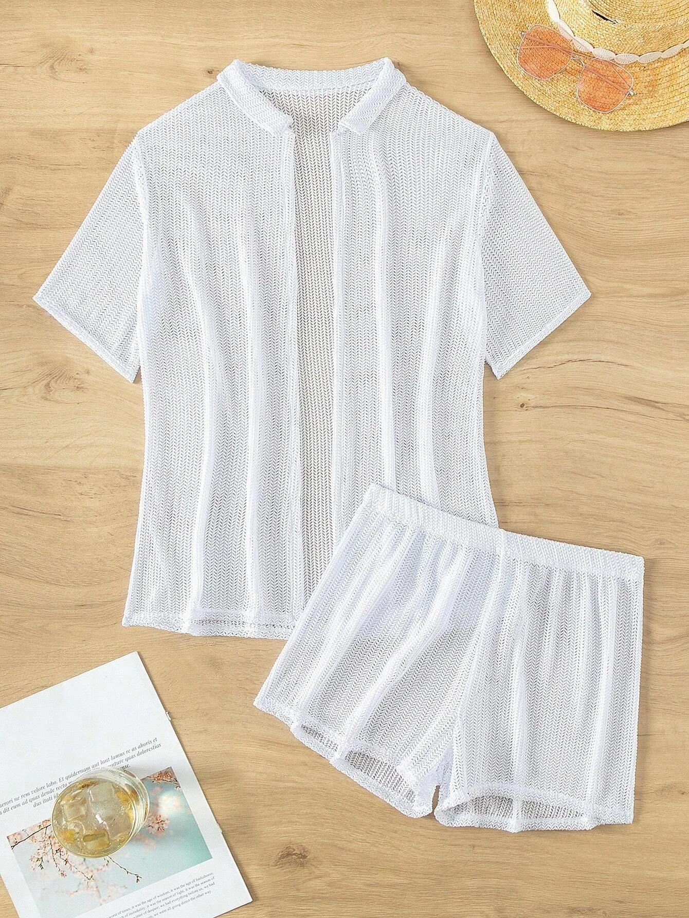 Plain Open Front Kimono Beach Cover Up Women & Shorts Half Sleeve 2026 Crochet Swimsuit Swimwear Female Bathing Suit