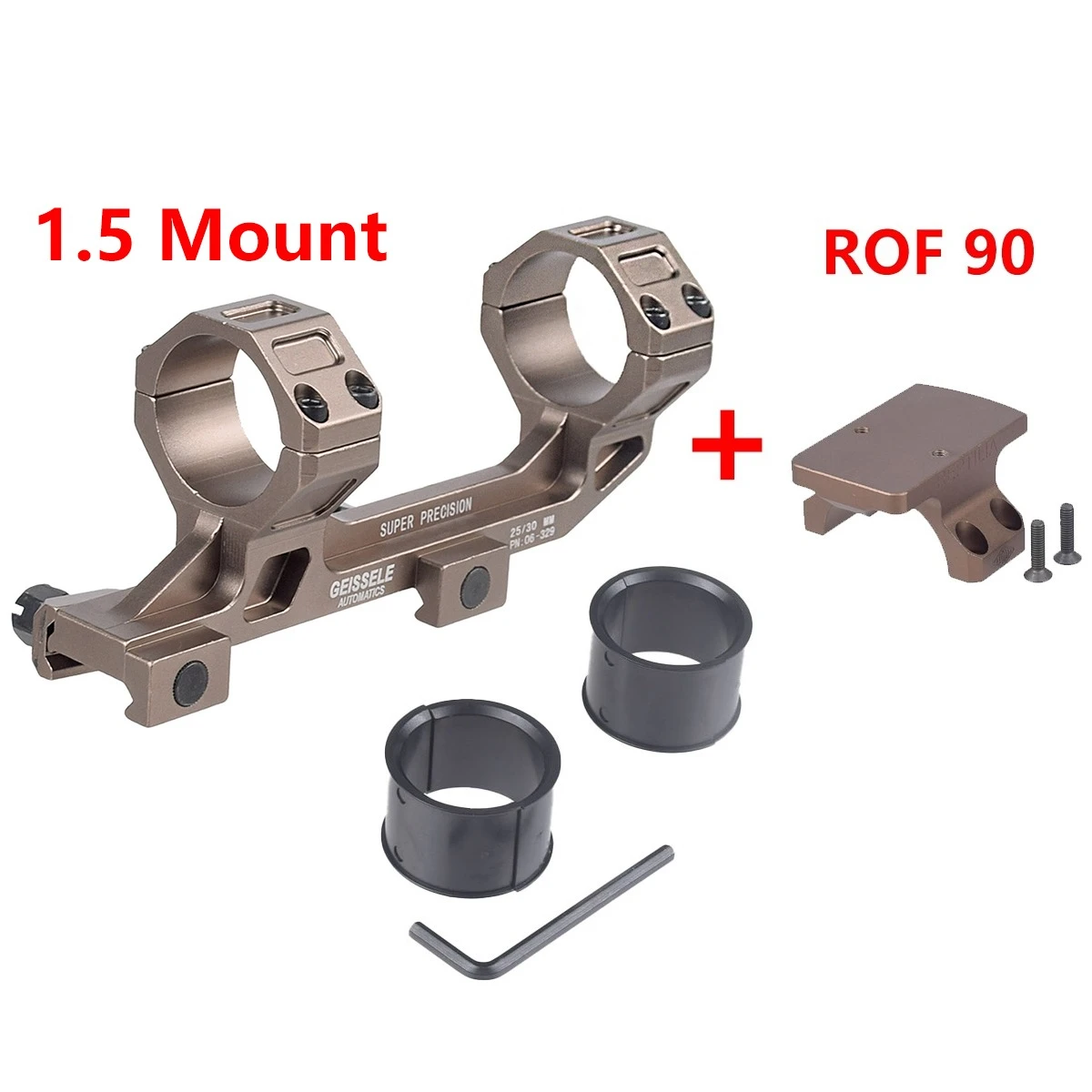 GEISSELE SUPER PRECISION AR15 Scope Mount 25.4mm 30mm Rings Reptilia 30mm ROF-45 ROF-90 For RMR SRO Red Dot Sight Mount image 3