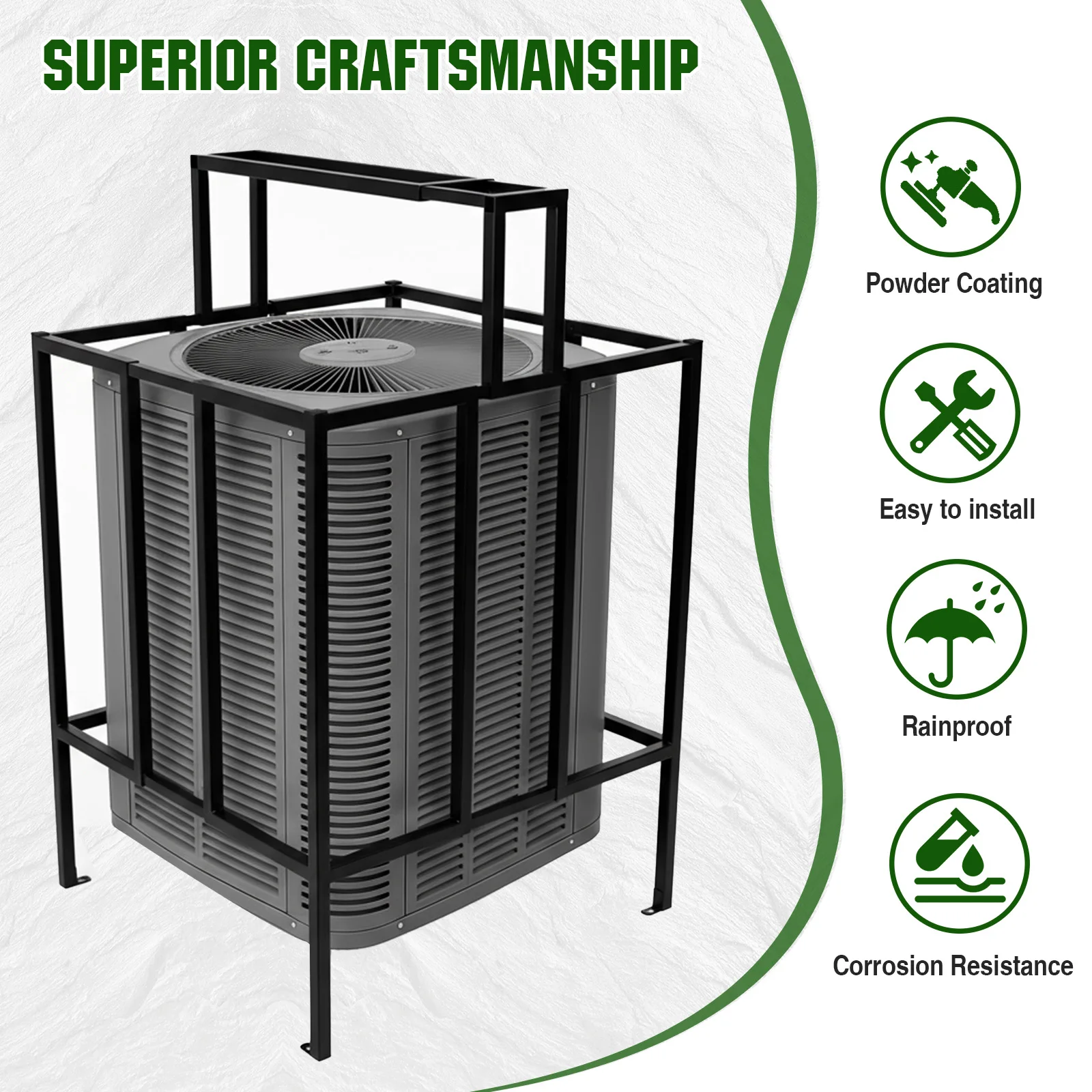 

Комплект противоугонных чехлов для кондиционера, металлическая клетка, оксфордская сетка, открытый поток воздуха, быстрая установка, регулируемая для всех размеров переменного тока