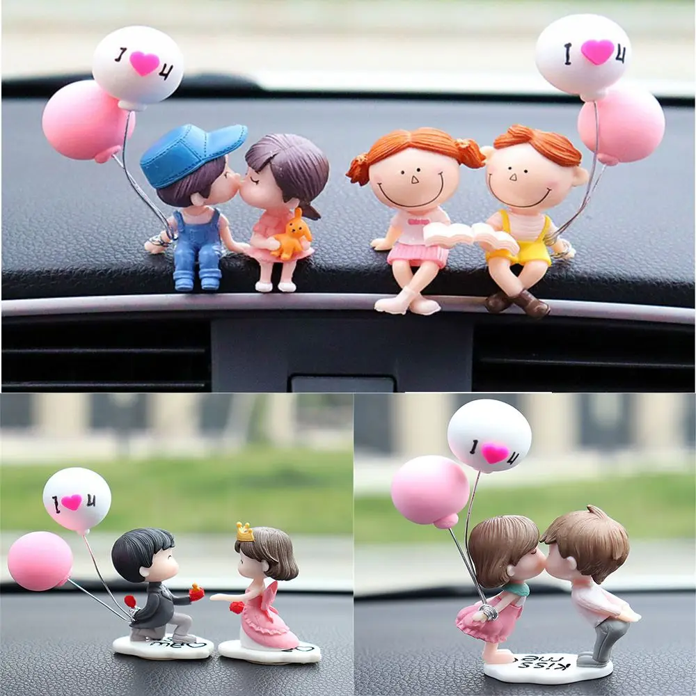 Lovely Couple Girl Boy Car Air Vent Ornaments Decor Auto Interior Accessories Home Decor Birthday Statues Gift