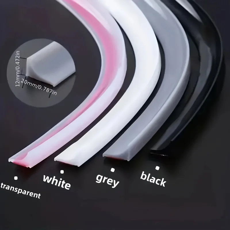 1 self-adhesive silicone waterproof strip for kitchens and bathrooms, suitable for countertops, cabinets, and sink edges
