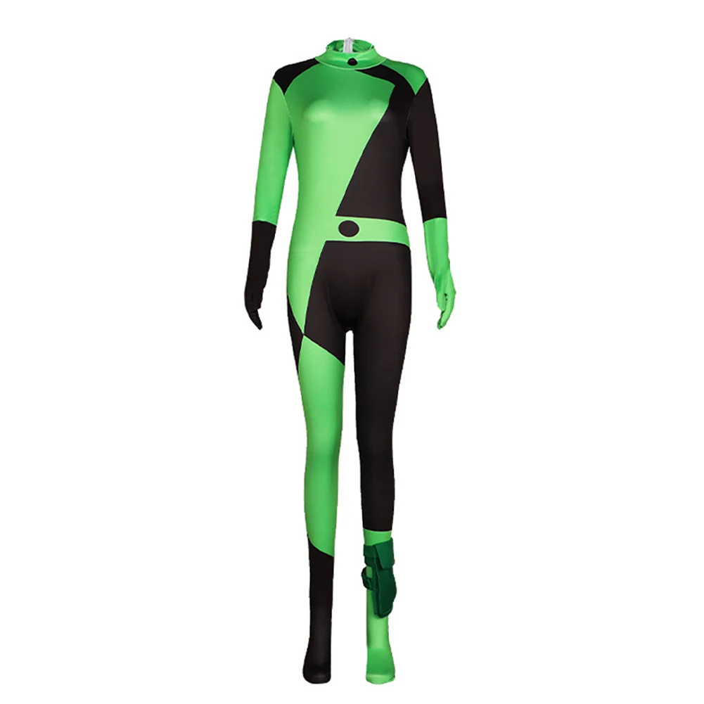 Anime Cos Shego Cosplay Costume Outfit Fantasy Bodysuit Accessories For Adult Female Girl Roleplay Halloween Carnival Party Suit