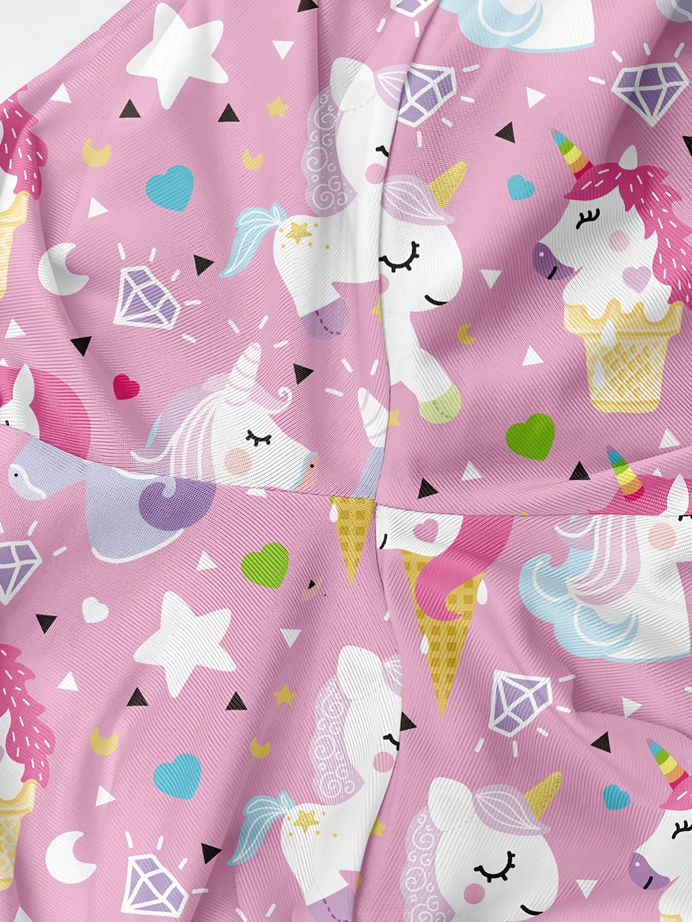 Girls Cartoon Unicorn Print Stretch Soft Leggings Elastic Waist Pants Bottom Kids Clothes