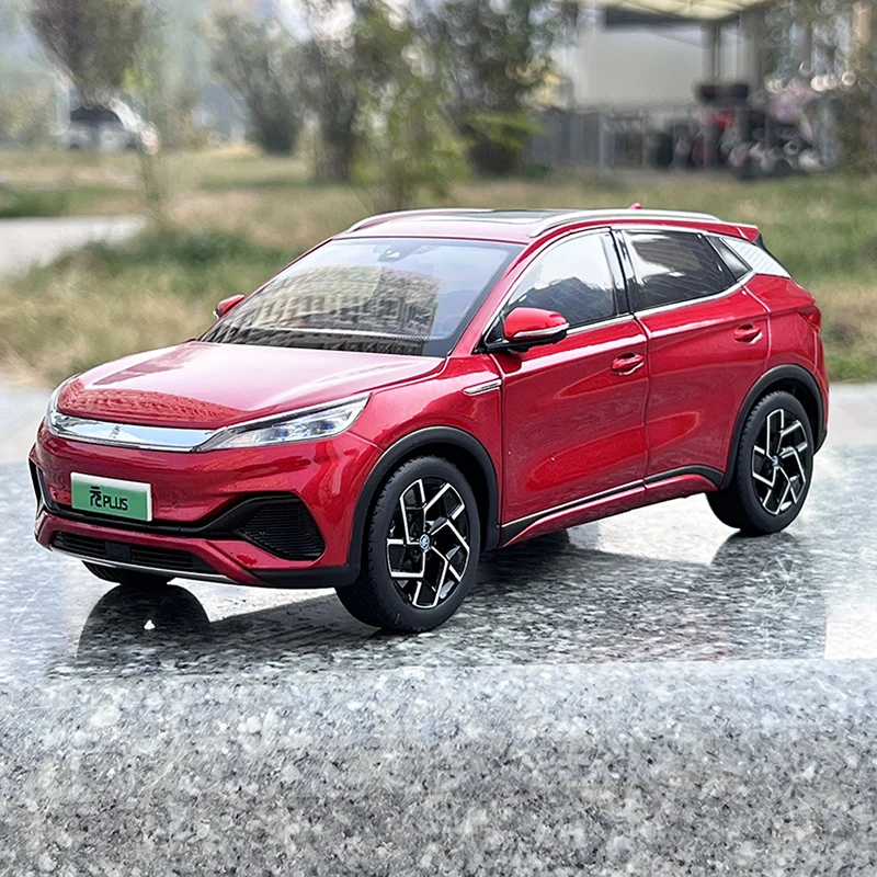 BYD Yuan PLUS, EV, ATTO 3, Alloy Car Model, New Energy SUV, Desktop Decoration, Collection Gift, 1:18