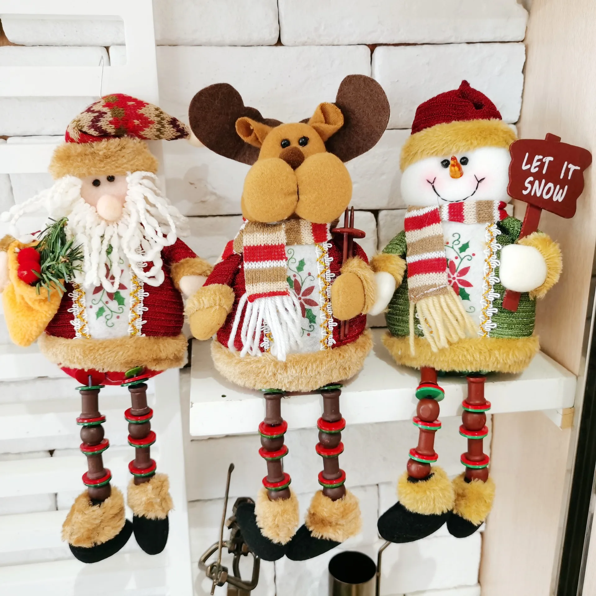 

Christmas Dolls Tree Decor New Year Ornament Reindeer Snowman Santa Claus Standing Doll Navidad Decoration Merry Christmas 2024