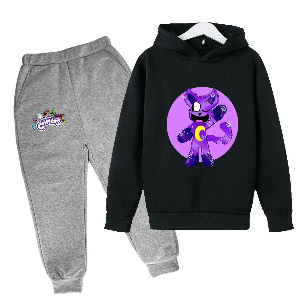 New Smilings Critters Sweatshirts Pants Sets 2pcs Cartoon Anime Figures Catnap Long Sleeves Trousers Thickened Clothing Suits