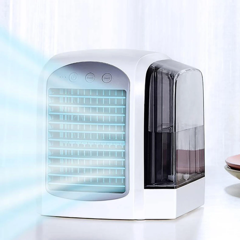 

USB Air Conditioner 3 Gear Water-Cooled Air Cooling Machine Personal Portable Desktop Fan 380ml Tank Cooling Fan for Home Office