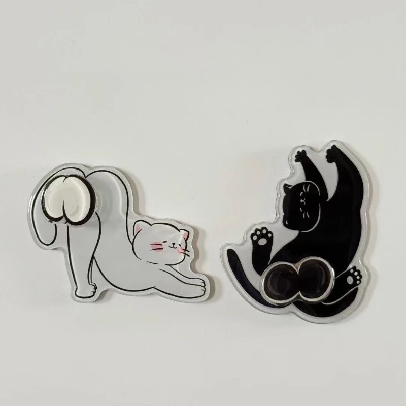 Cartoon Attraction Fridge Magnets Cat Rotating Refrigerator Funny Home Decoration Surrounding Spinning with Magnetic Ornament