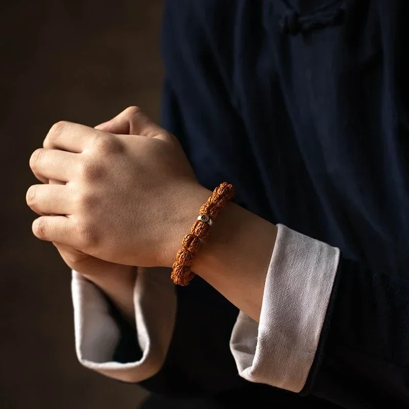 

UMQ Natural Vajra Bodhi Natal Buddha Bracelet Men's and Women's Zodiac Guardian Bracelet Playing Buddha Beads