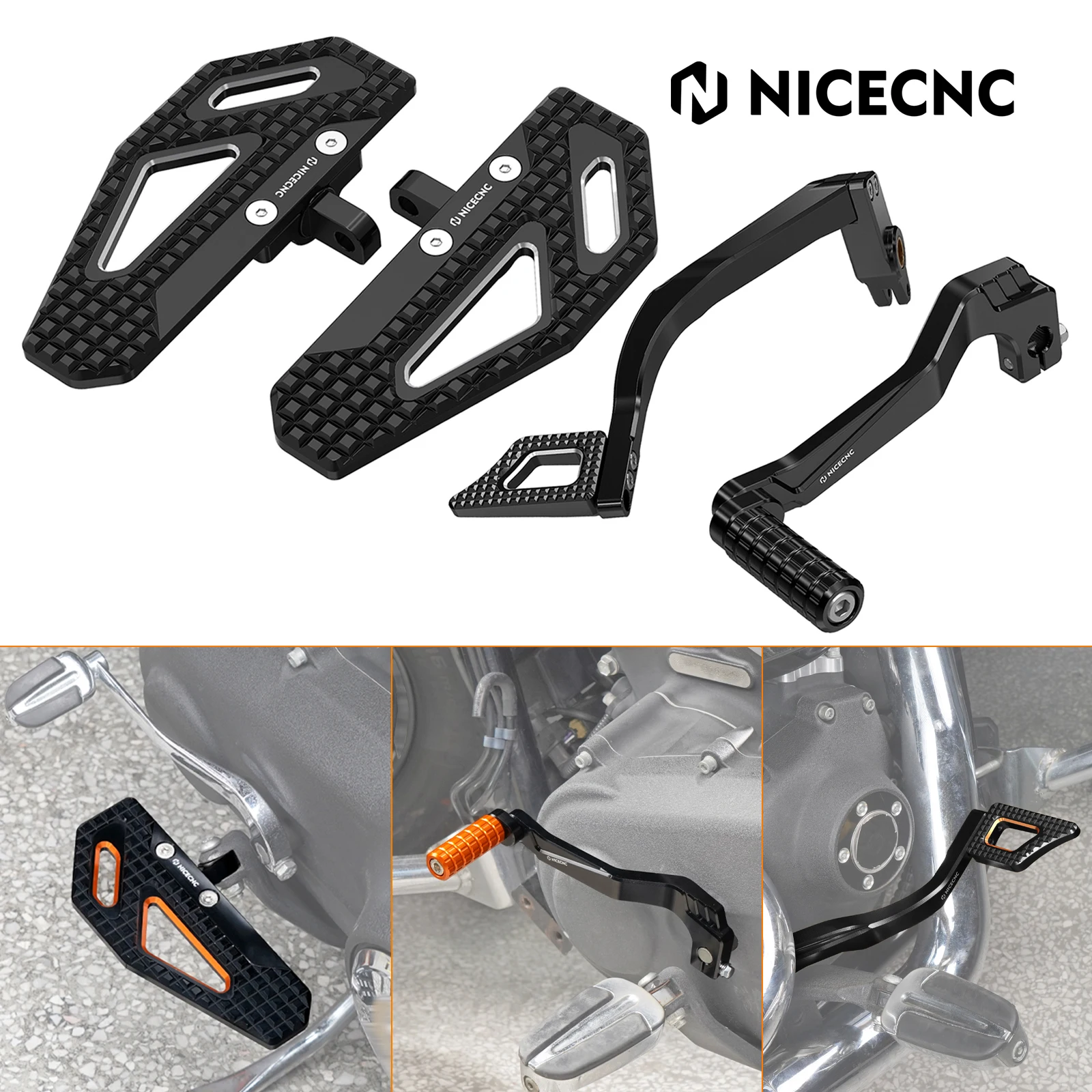 Motorcycle Rider Floorboards/Brake Pedal/Shift Lever for Harley Street Bob FXDB 2006-2012 2016-2017 Super Glide FXD 95-01 03-12