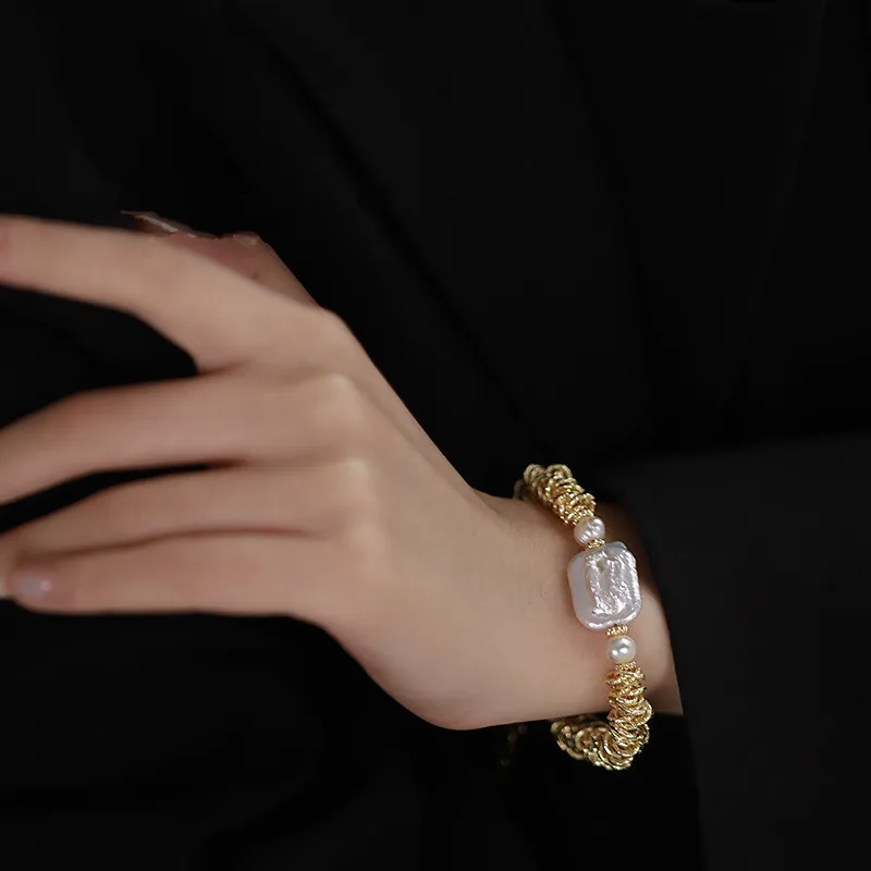 Neue Ankunft Natürliche Süßwasser Perle 14K Gold Gefüllt Weibliche Schmuck Sets Frauen Armband Halskette Weihnachten Geschenke Kein Verblassen – Detail 8