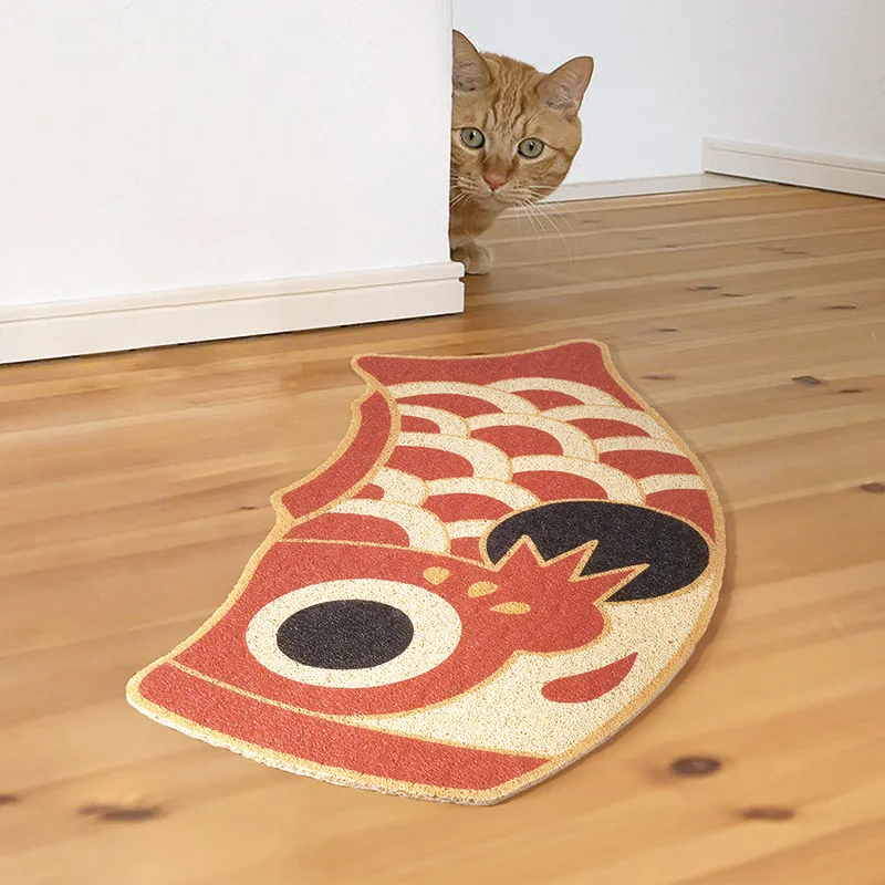 Japanese-style Koi Home Foot Pad Carp Special-shaped Non-slip Cartoon Irregular Carpet Anime Rug  Loor Mats Entrance Door Mat