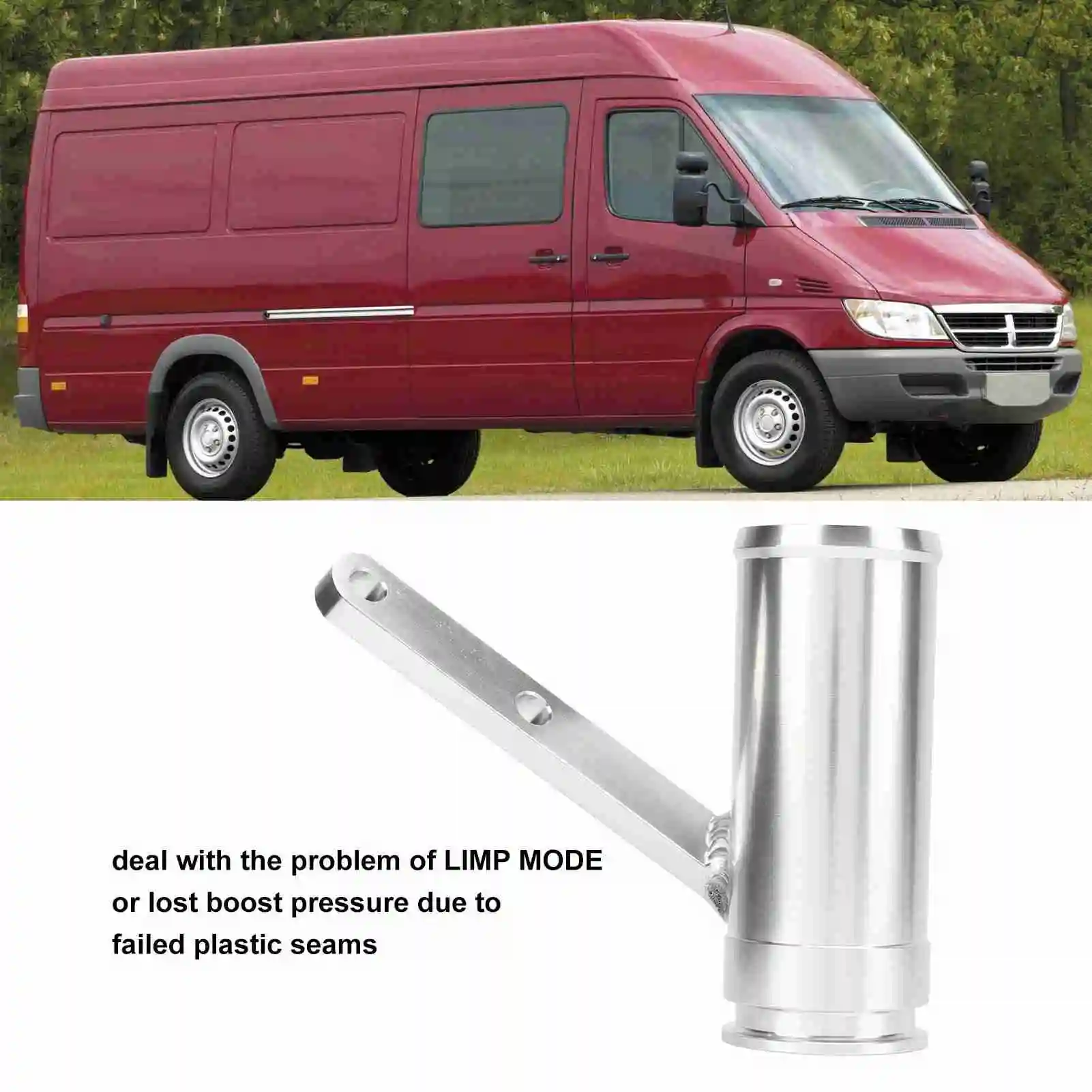 Turbo Resonator Eliminator 2148685520 Aluminum Upgrade with Clamp Replacement for Dodge Sprinter 2500 2004‑2006