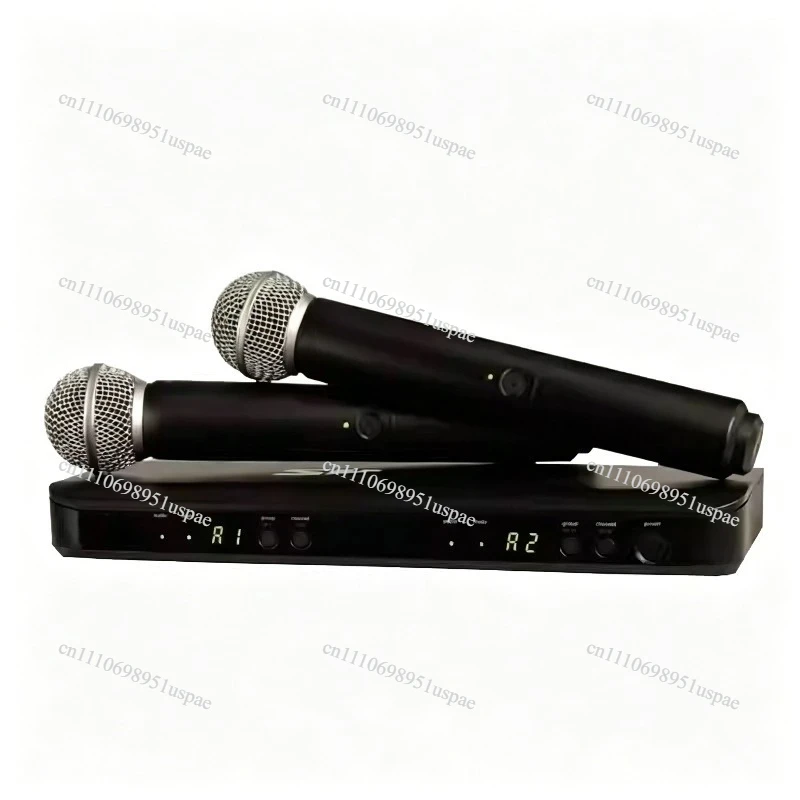 Dual Channel BLX288 Wireless Microphone System, 2 PG58 Handheld Mics for Karaoke Singing and Speech Performance