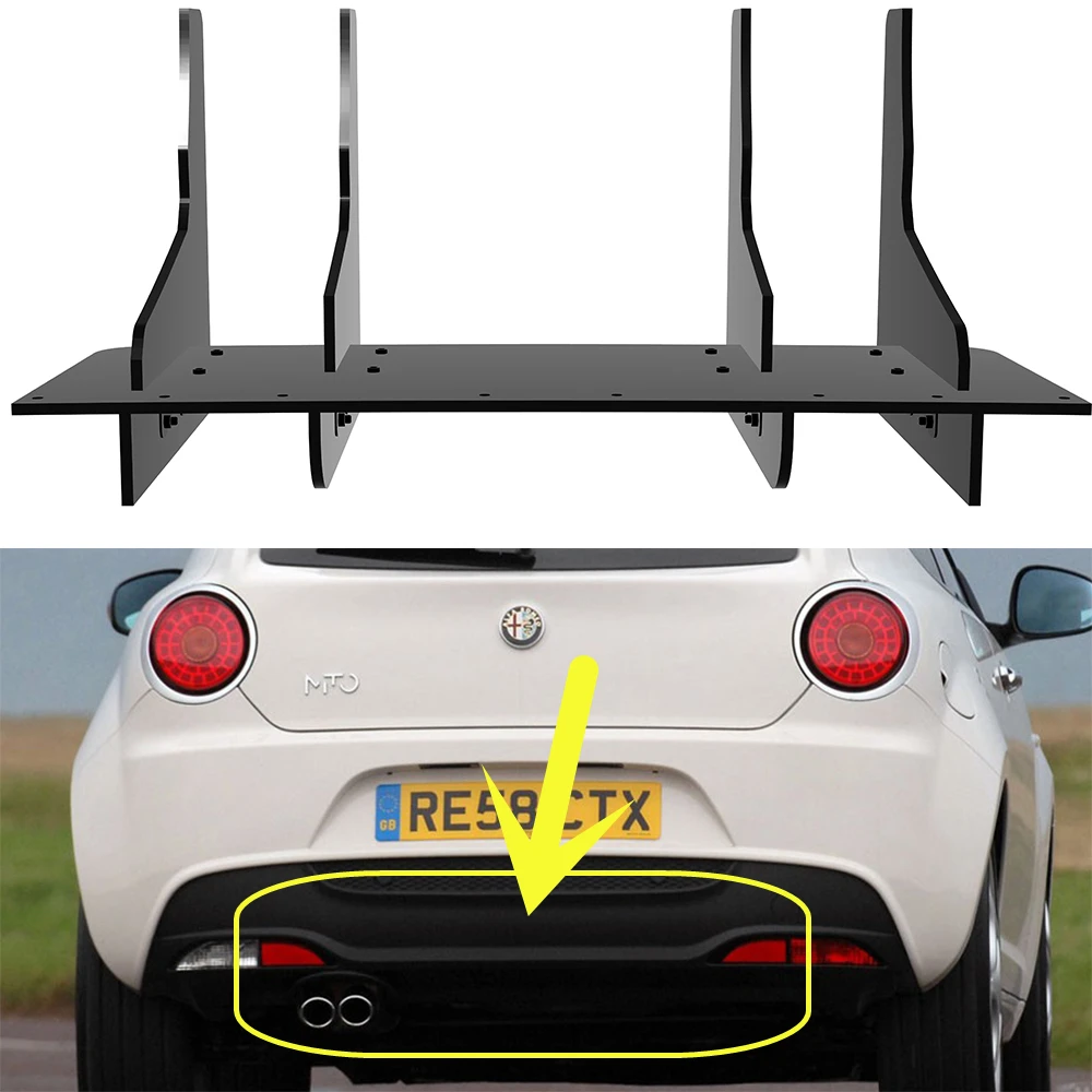 

For Alfa Romeo Mito 2009--2015 Year Rear Diffuser Bumper Lips Spoiler Splitter Body Kit Accessories
