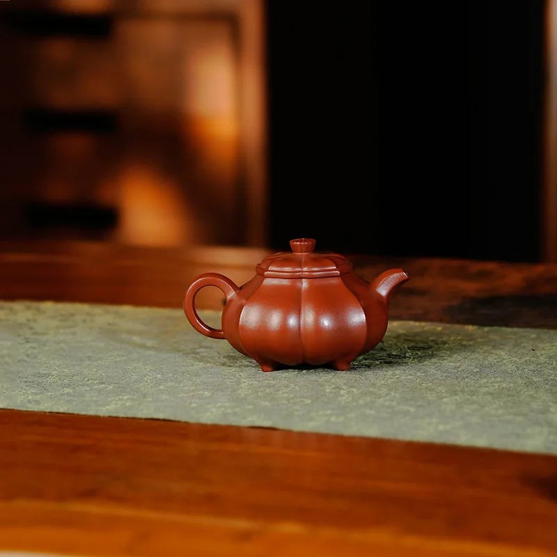 Yixing Manufacturer's Original Ore Purple Clay Zhuni Jinwen He Ling 220ML Kung Fu Teapot Set Gift Handmade Tea Utensil