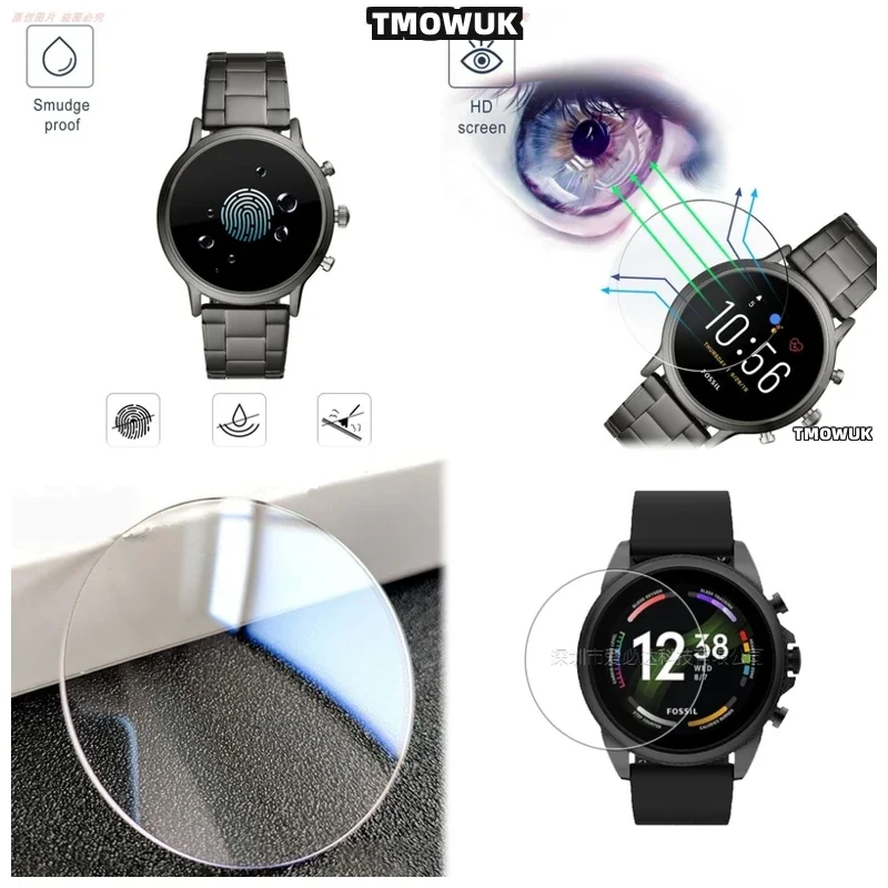 For FOSSIL Gen 5 5E 6 42MM 44MM Crystal Clear Film, Durable Anti-Fingerprint Layer