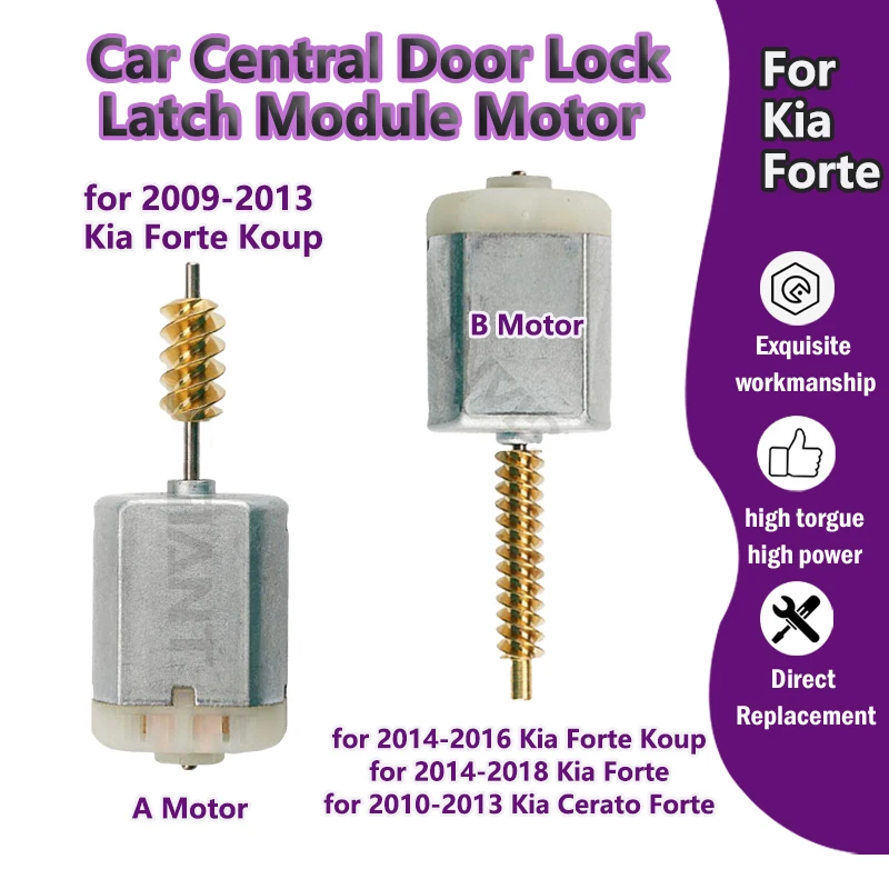 

AZGIANT 1020613 3K2756/FC-280SC-20150 For Kia Cerato Forte Koup 2009-2018 Car Central Door Lock Latch 12V Motor with gear worm