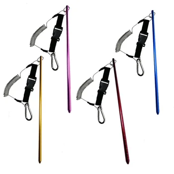 スキューバダイビングポインターロッドスティックタンクバンガーダイビングシェーカーノイズメーカーコイルストラップストラップ、ボルトスナップクリップ付き