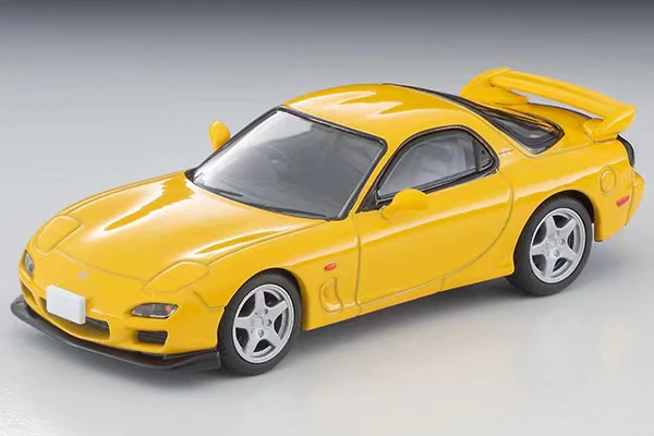 TOMICA TLV 1:64, N267d Mazda RX-7 Spirit Bathrust R, statyczny miniaturowy samochód odlewany ciśnieniowo ze stopu Tide Play Model, prezent dla chłopców.