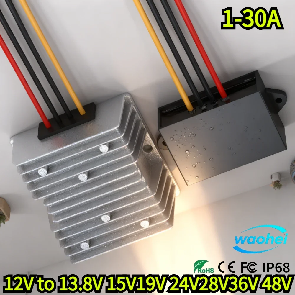 

DC DC Boost Converter 12V to 13.8V 15V 19V 24V 28V 36V 48V 1A-30A Voltage Regulator Car Laptop Power Supply Boost Module ROHS CE