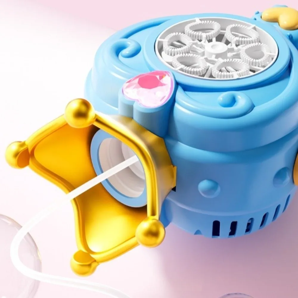 Gift Automatic Electric Bubble Maker Handheld with Wings Bubble Machine Luminous Bubble Wand Birthday Party