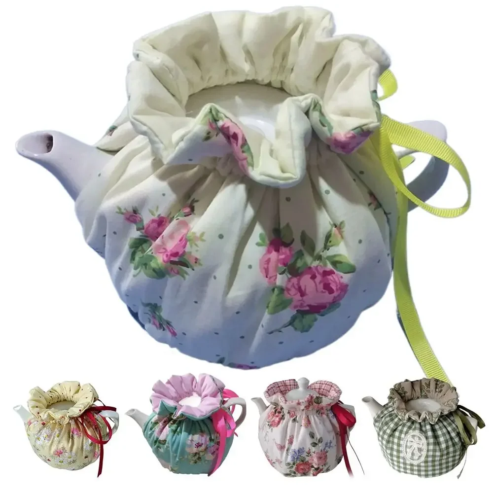 Insulation Tea Cosy Fabric Keep Warm Teapot Dust Cover Table Decorative Accessories Breakfast Warmer Teapot Cover Home Kitchen
