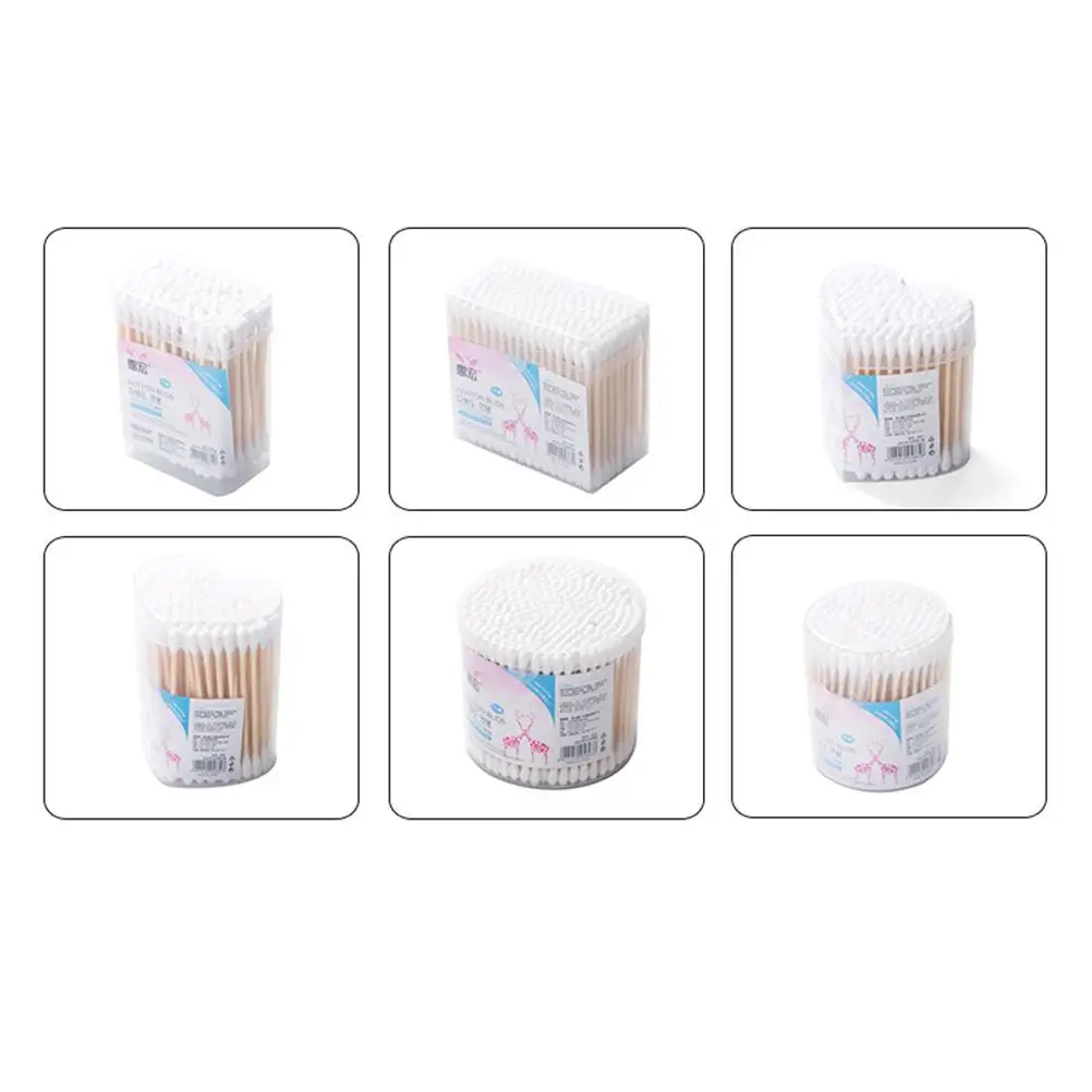 200 Pcs High-quality Cotton Swabs Multifunction Disposable Multipurpose Makeup Tool Bamboo Travel Size